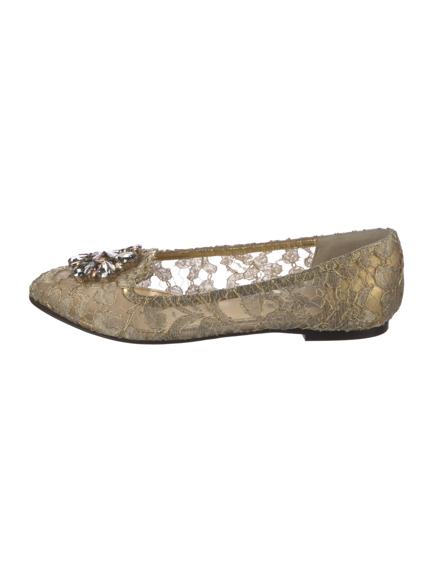 Dolce & Gabbana Lace Lace Pattern Ballet Flats