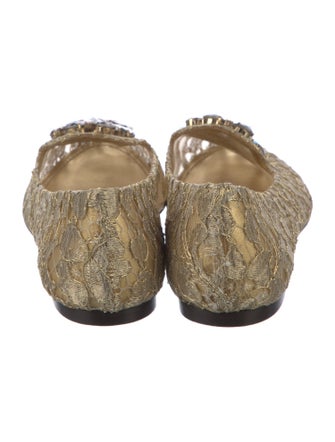 Dolce & Gabbana Lace Lace Pattern Ballet Flats