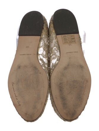Dolce & Gabbana Lace Lace Pattern Ballet Flats