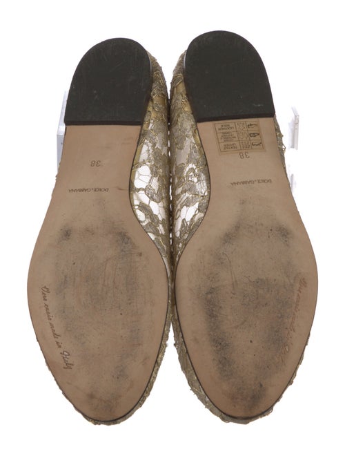 Dolce & Gabbana Lace Lace Pattern Ballet Flats