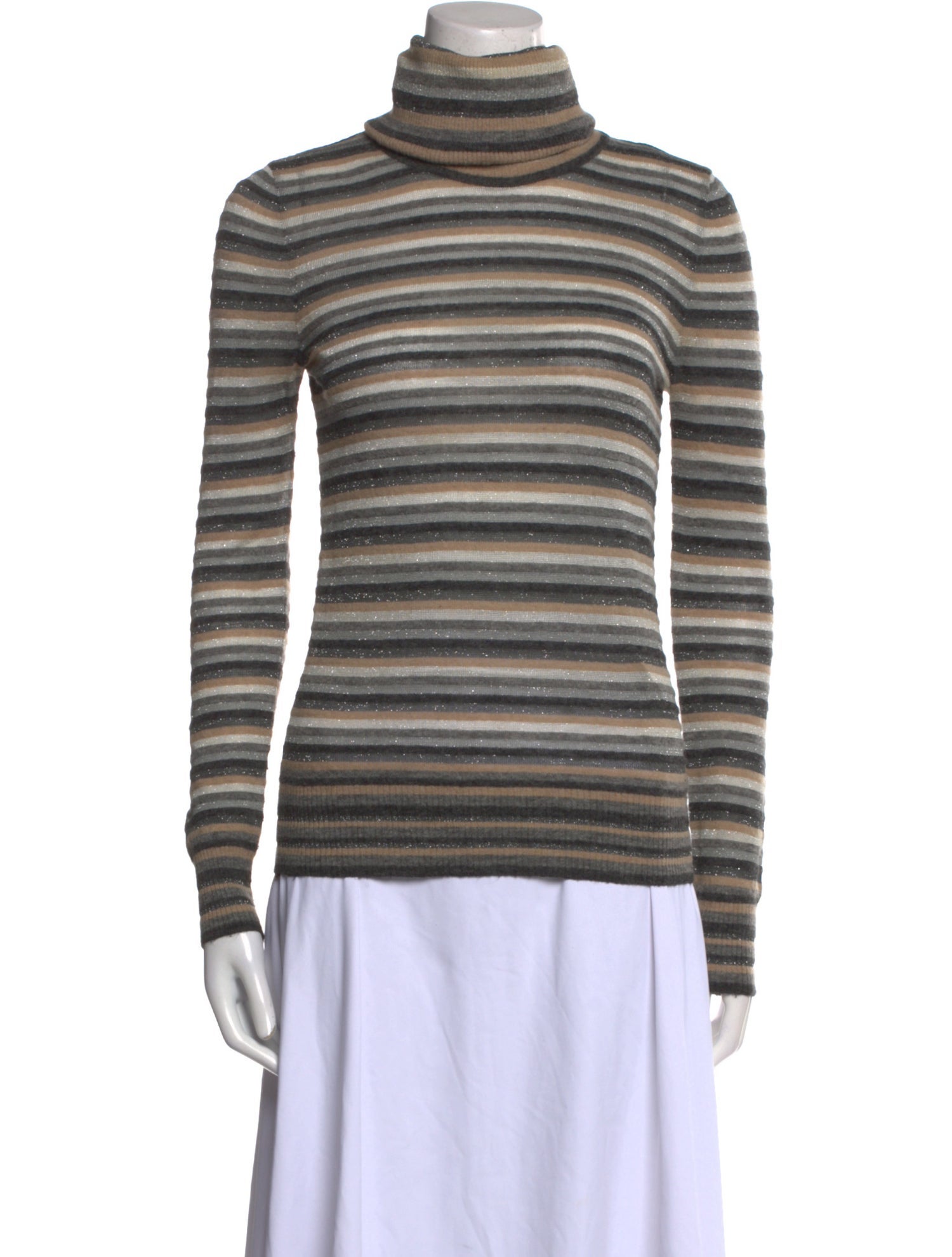 Dolce & Gabbana Striped Turtleneck Sweater