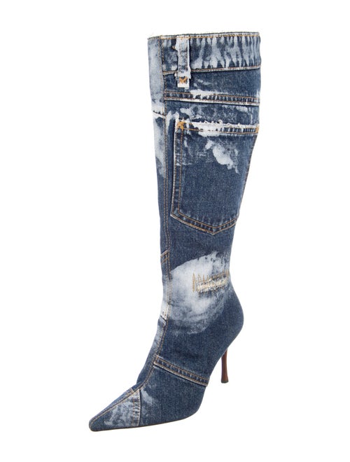 Dolce & Gabbana Denim Printed Sock Boots