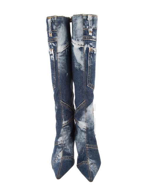 Dolce & Gabbana Denim Printed Sock Boots