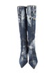 Dolce & Gabbana Denim Printed Sock Boots