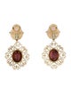 Dolce & Gabbana 18K Garnet Drop Clip-On Earrings