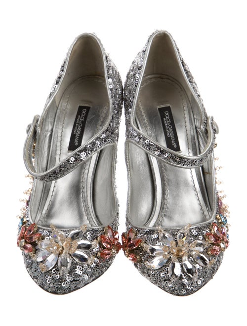 Dolce & Gabbana Sequins Floral Print Pumps