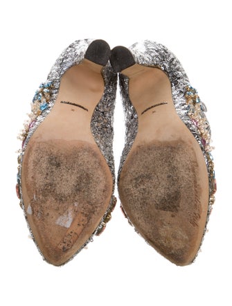 Dolce & Gabbana Sequins Floral Print Pumps