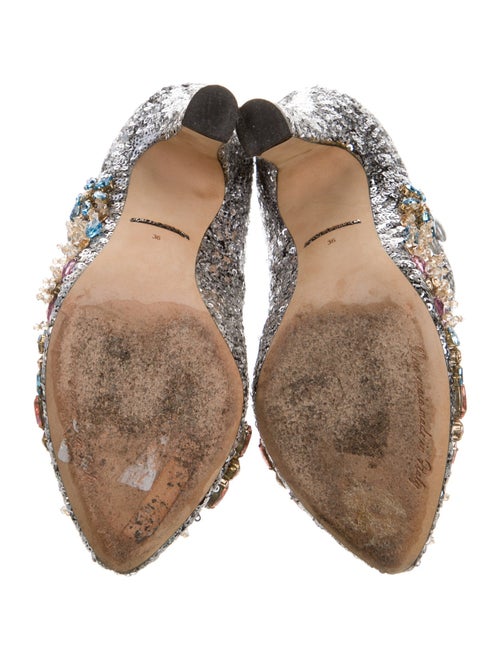 Dolce & Gabbana Sequins Floral Print Pumps