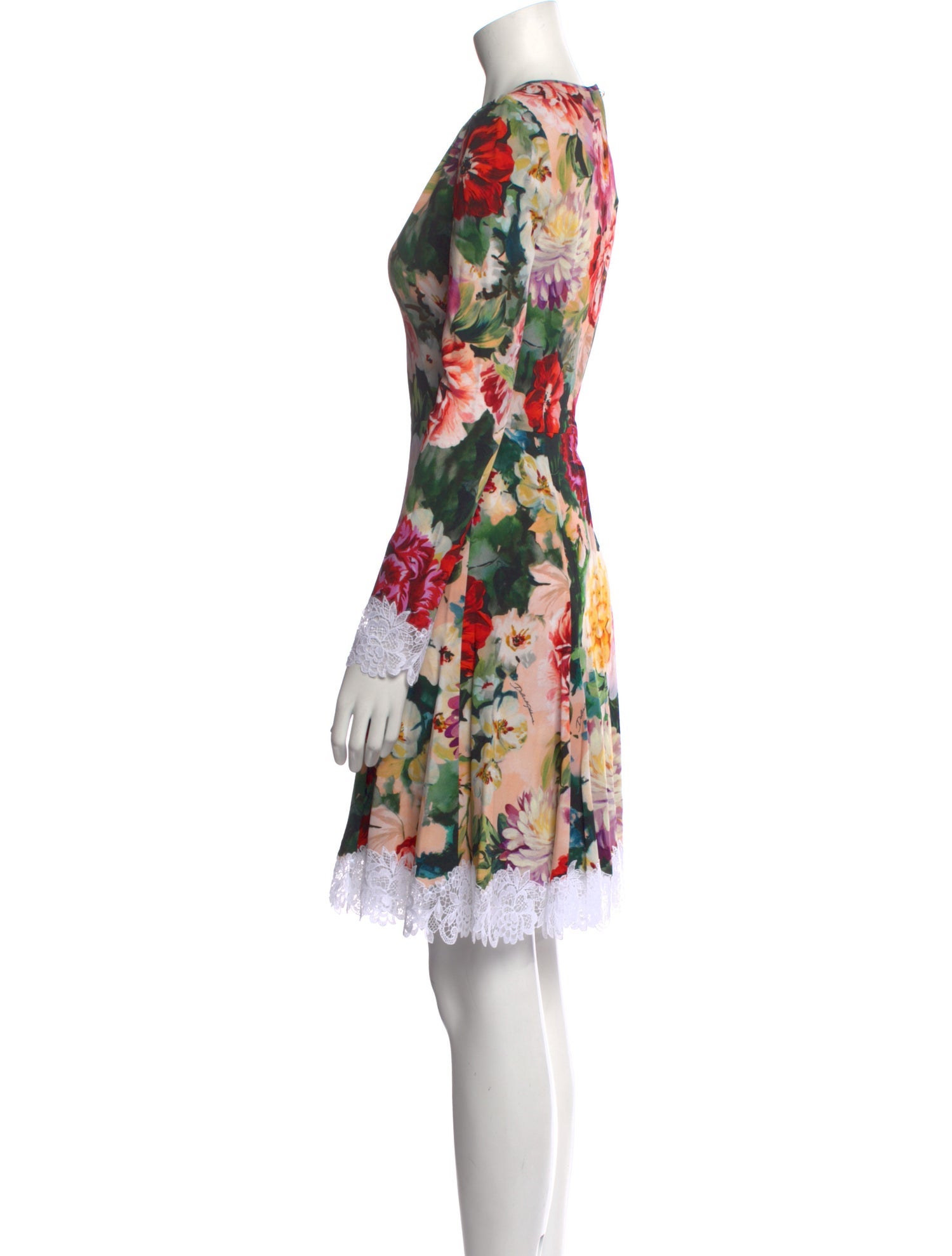 Dolce & Gabbana Floral Print Knee-Length Dress w/ Tags