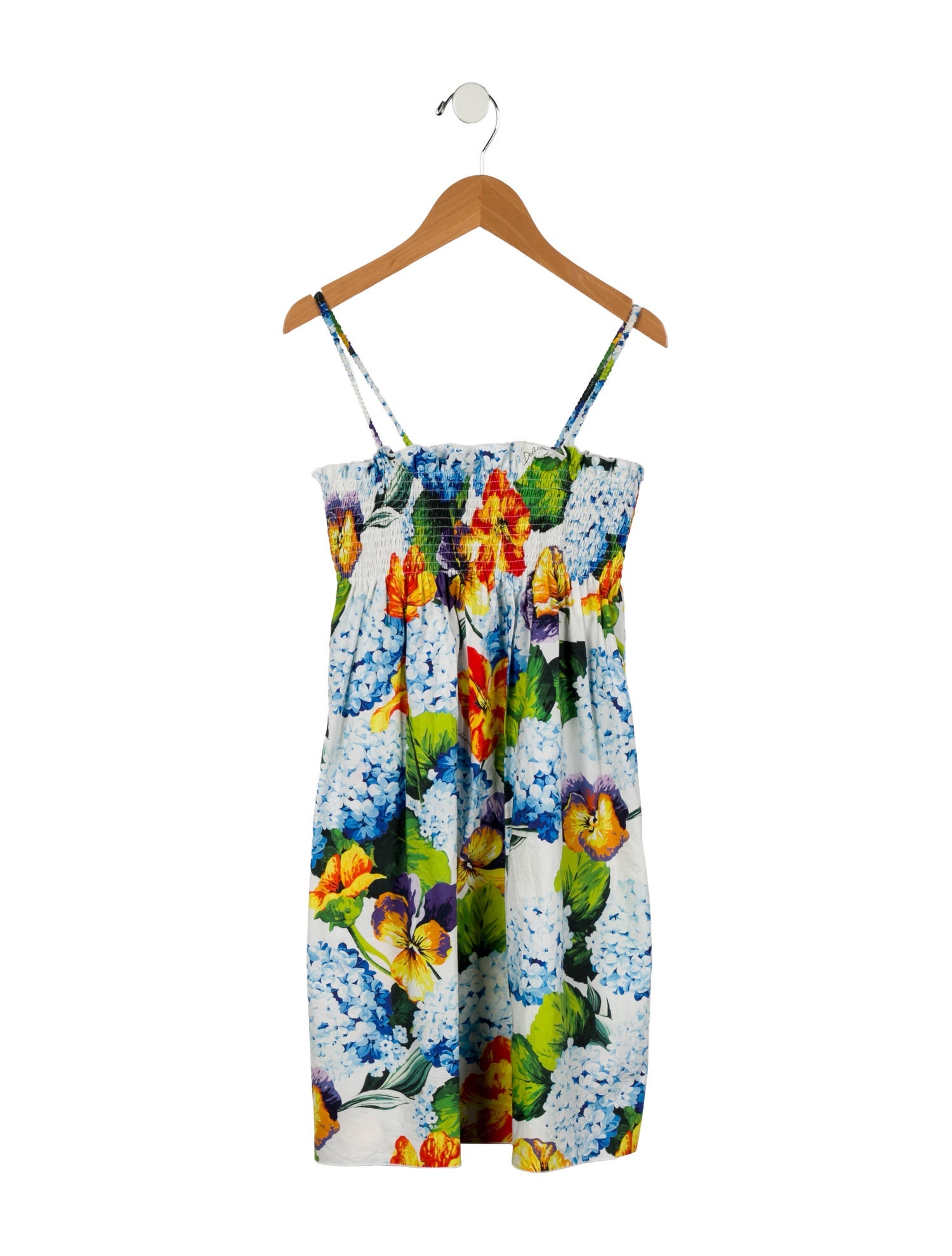 Dolce & Gabbana Girls Flower Print Sleeveless Dress