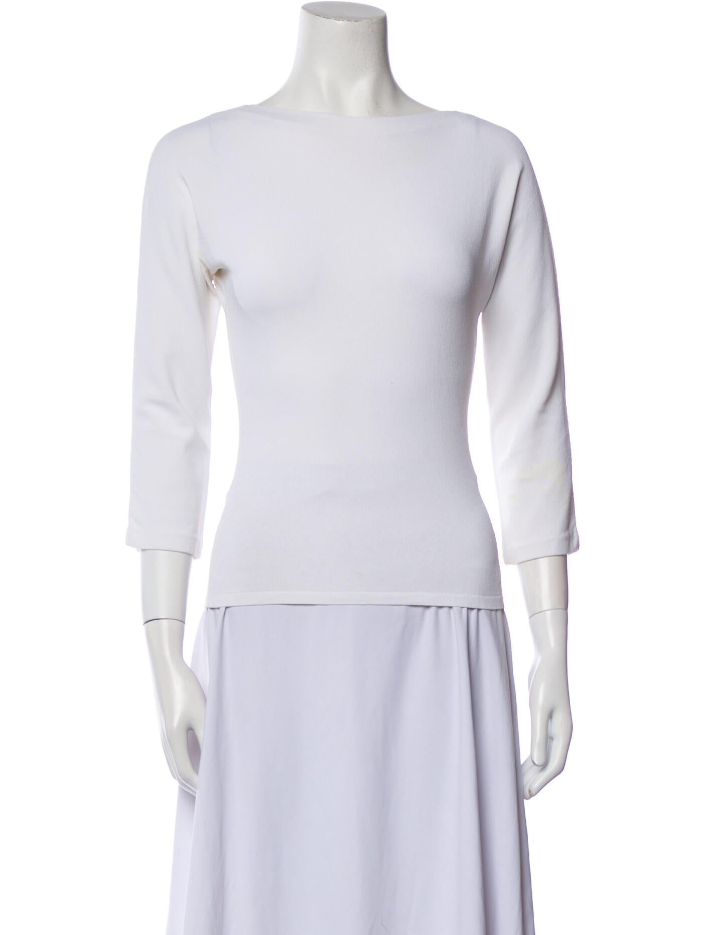 Dolce & Gabbana Bateau Neckline Three-Quarter Sleeve Top