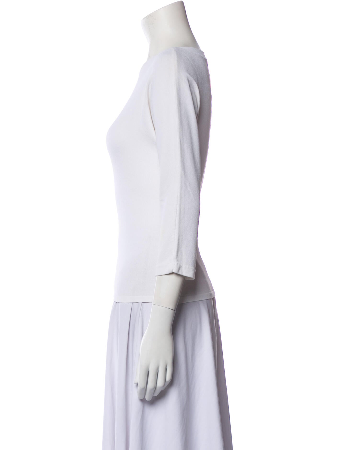 Dolce & Gabbana Bateau Neckline Three-Quarter Sleeve Top