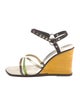 Dolce & Gabbana Leather Colorblock Pattern Sandals