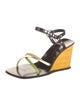 Dolce & Gabbana Leather Colorblock Pattern Sandals