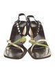 Dolce & Gabbana Leather Colorblock Pattern Sandals