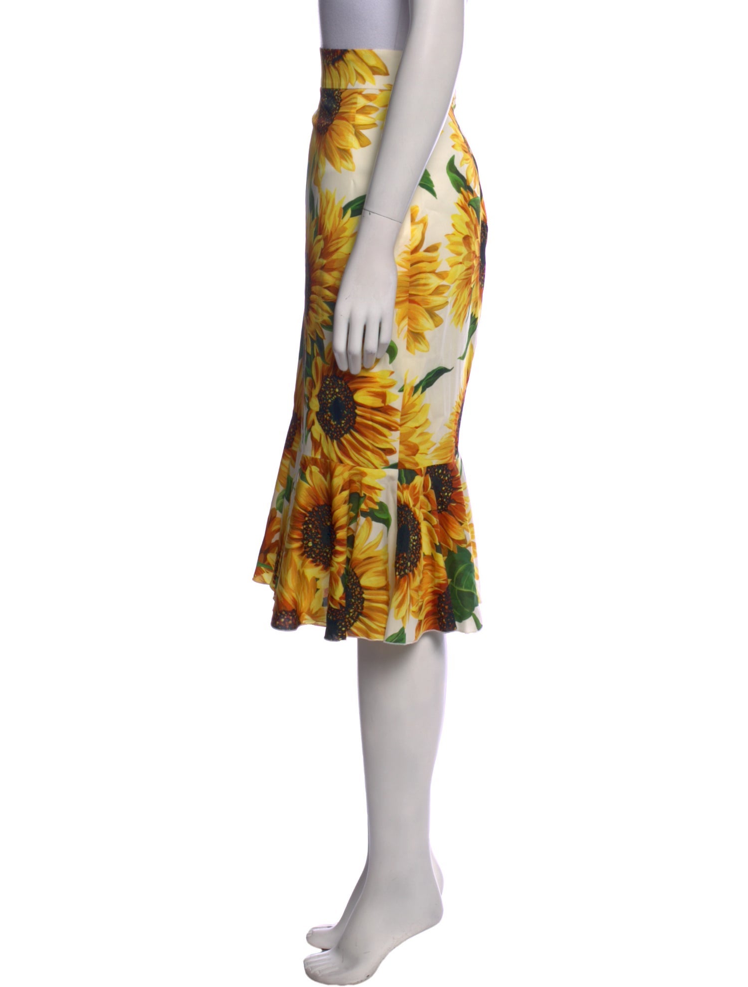 Dolce & Gabbana Silk Knee-Length Skirt