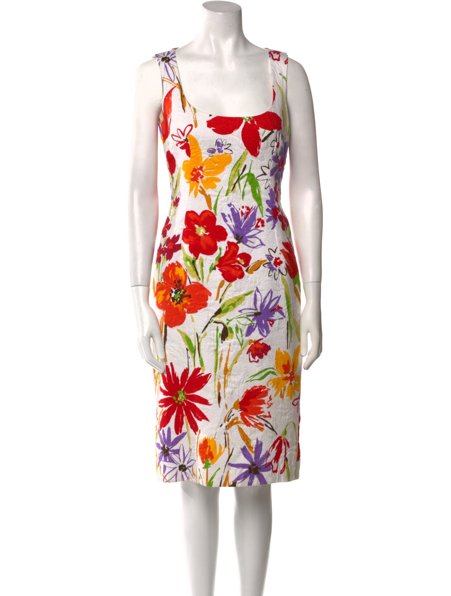 Dolce & Gabbana Floral Print Knee-Length Dress