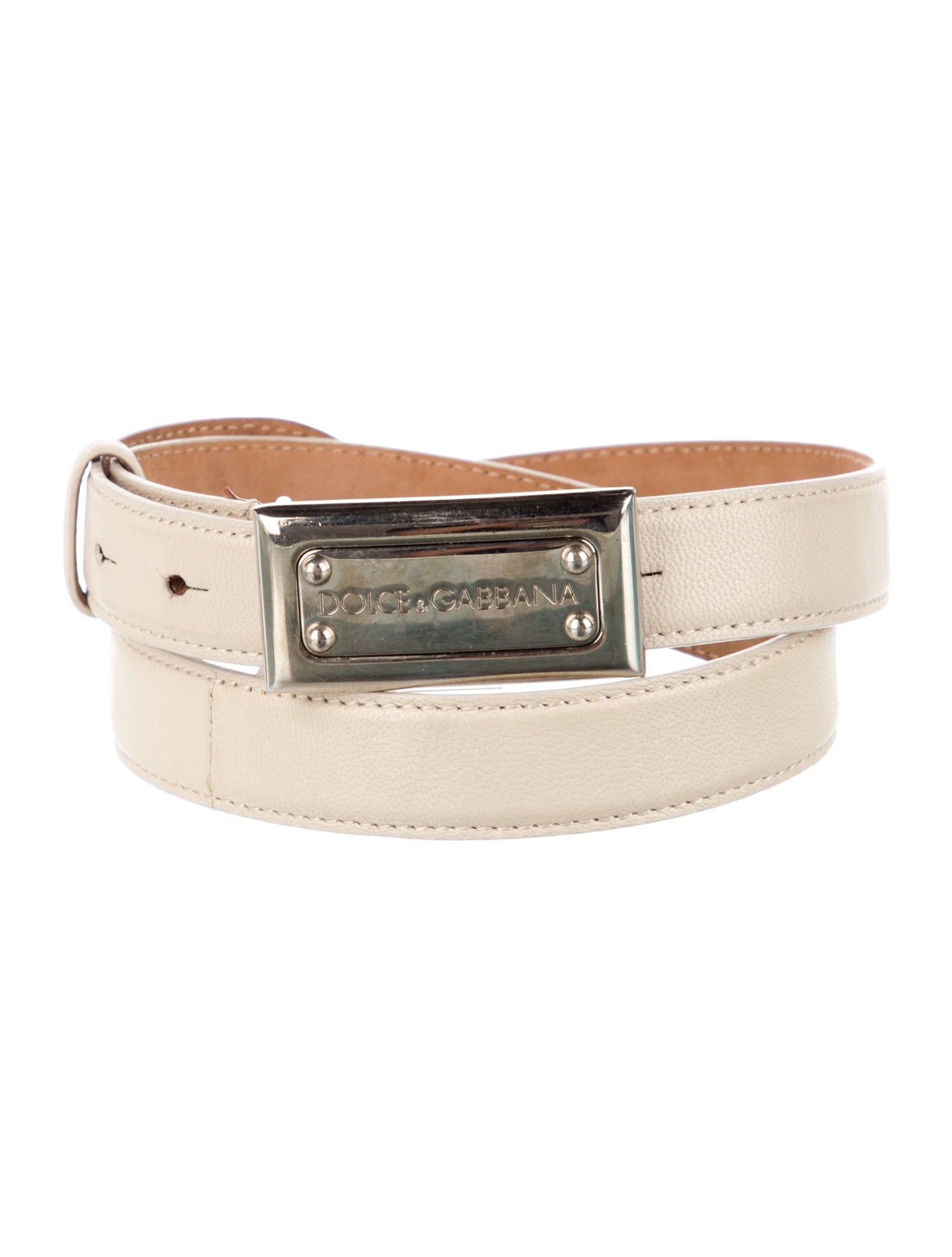 Dolce & Gabbana Skinny Leather Belt
