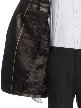 Dolce & Gabbana Silk Plaid Print Peacoat