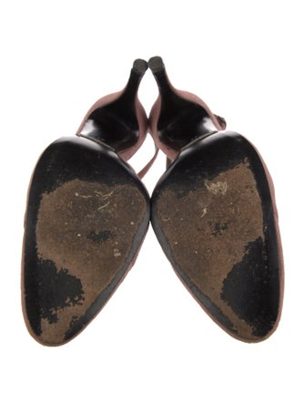 Dolce & Gabbana Suede Cutout Accent Slingback Pumps