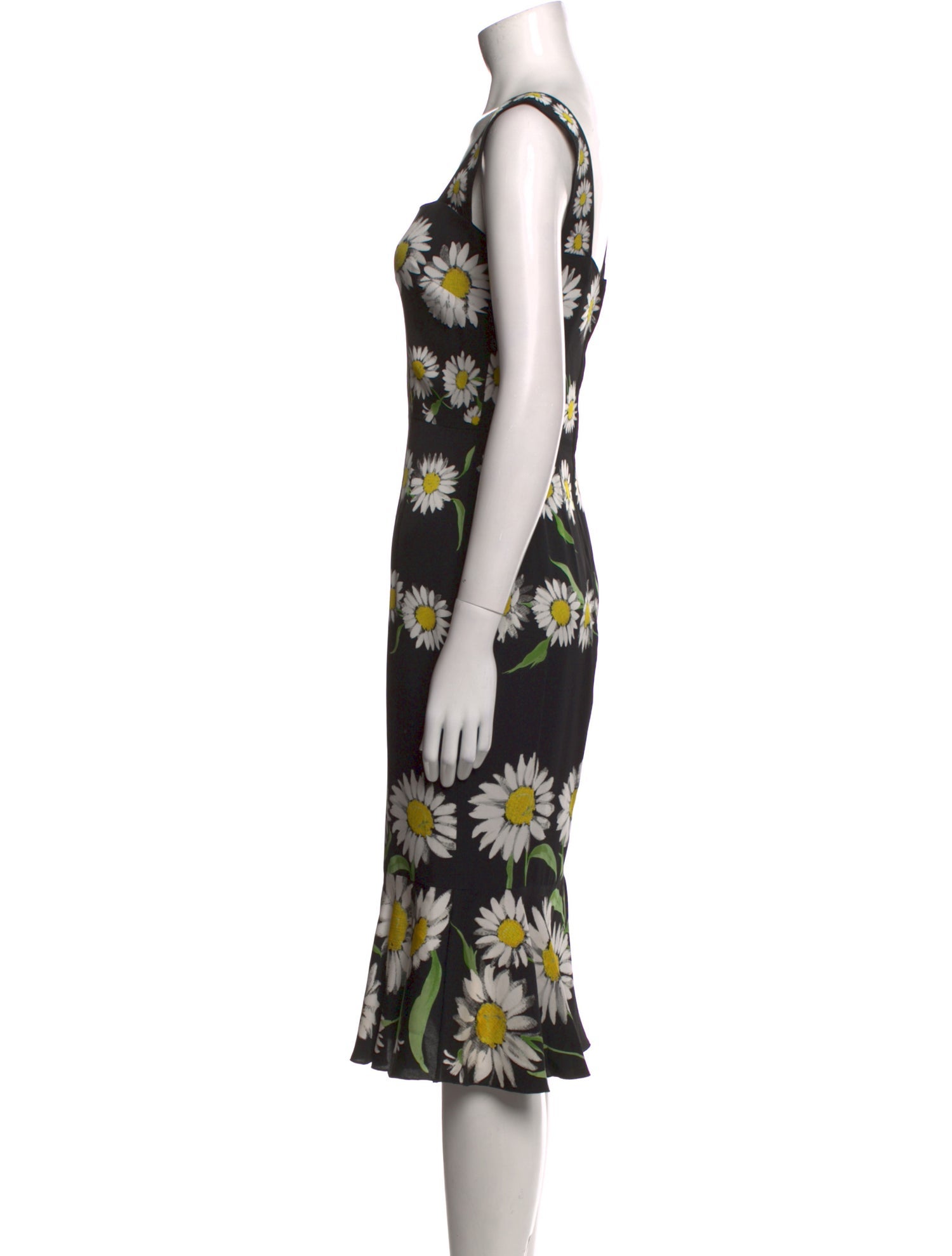 Dolce & Gabbana Floral Print Midi Length Dress