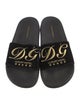 Dolce & Gabbana Velvet Printed Slides