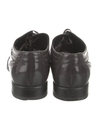 Dolce & Gabbana Patent Leather Lasercut Accents Oxfords
