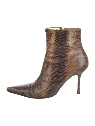 Dolce & Gabbana Snakeskin Animal Print Boots
