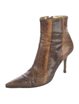 Dolce & Gabbana Snakeskin Animal Print Boots