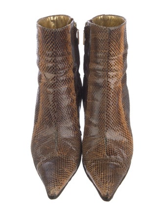 Dolce & Gabbana Snakeskin Animal Print Boots