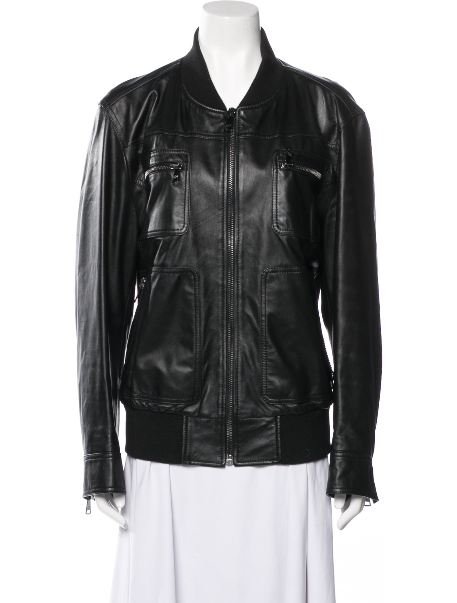 Dolce & Gabbana Leather Bomber Jacket