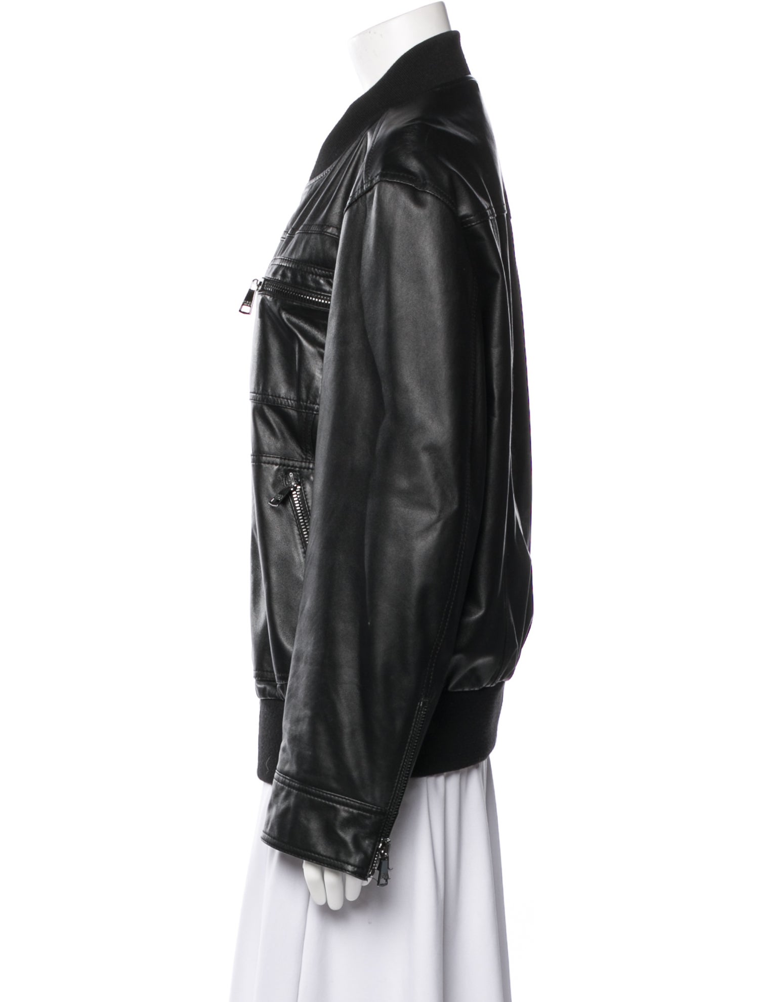 Dolce & Gabbana Leather Bomber Jacket