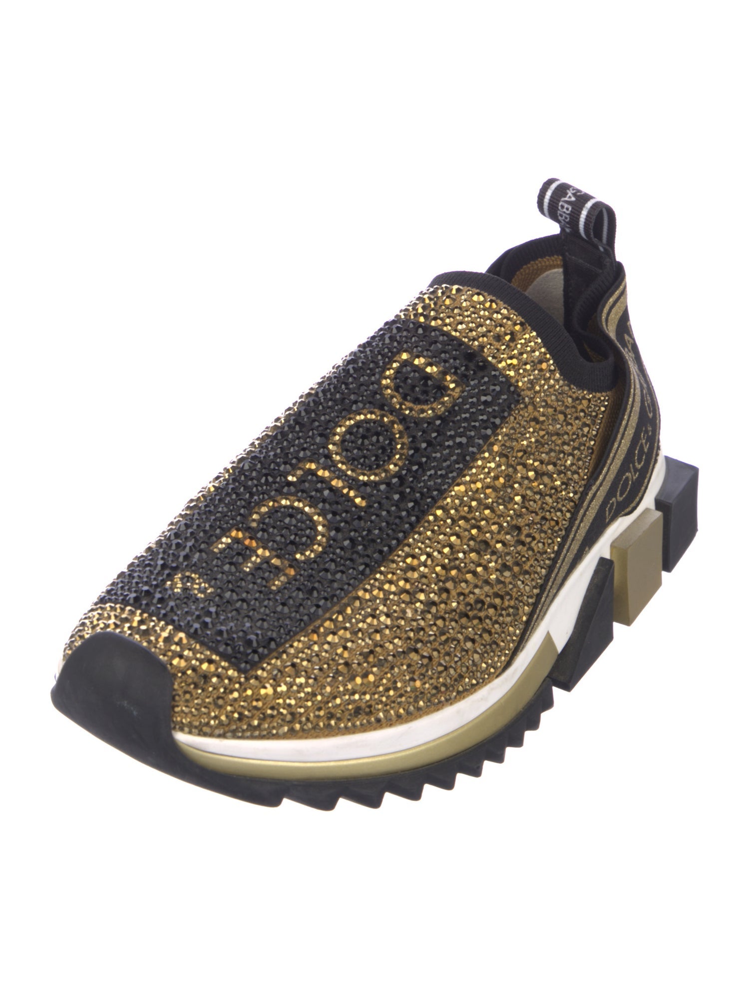 Dolce & Gabbana Signature Logo Crystal Sneakers