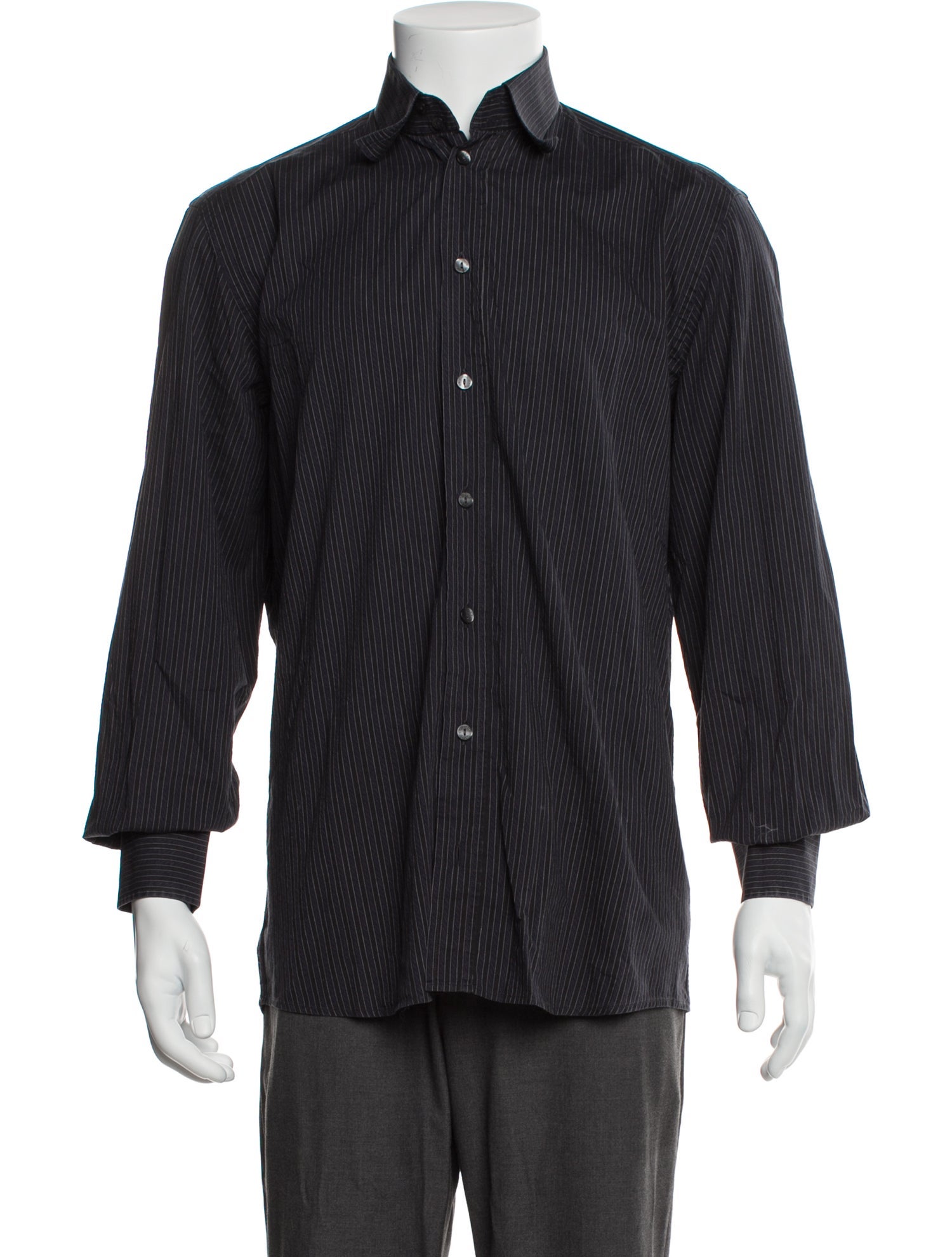 Dolce & Gabbana Striped Long Sleeve Dress Shirt