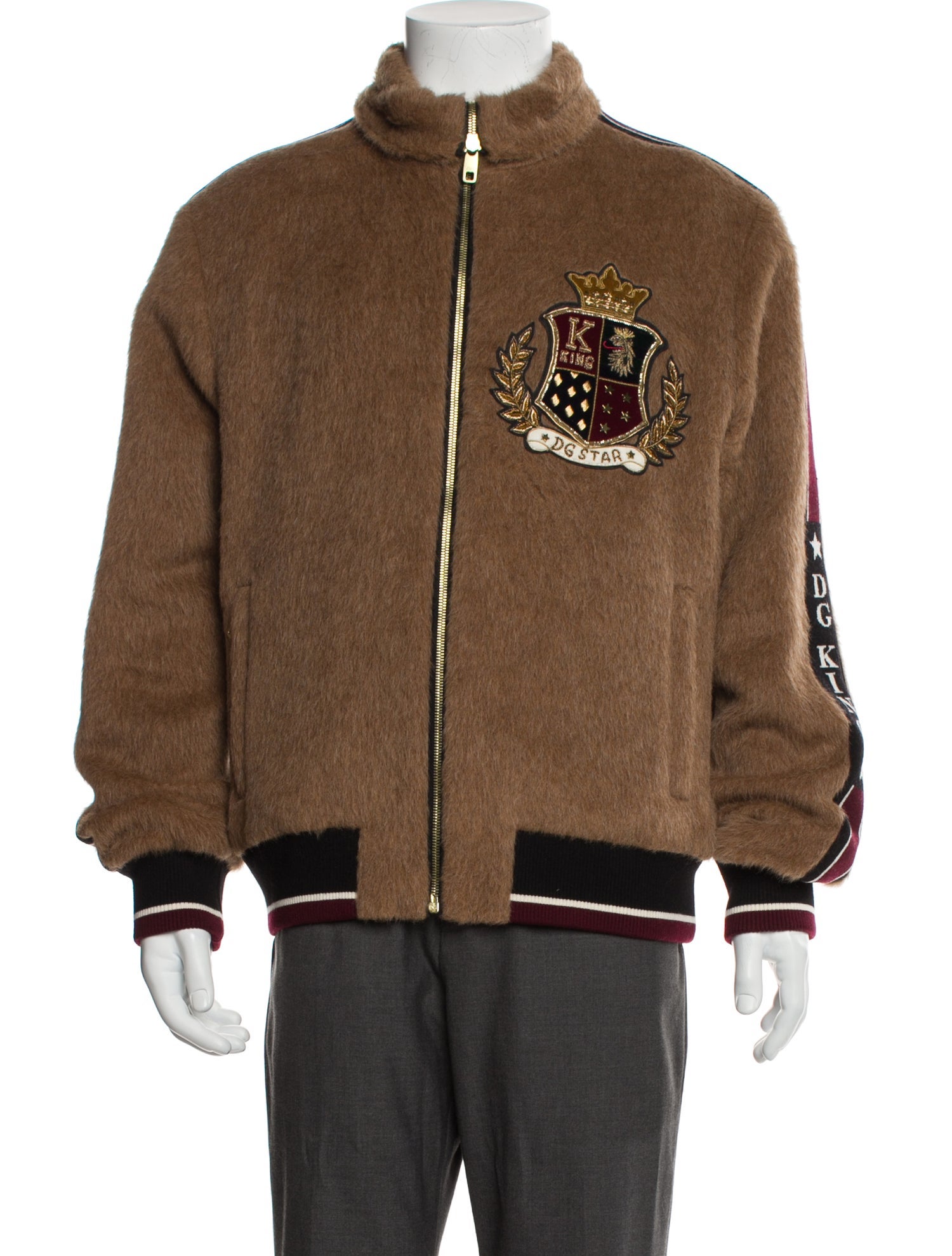 Dolce & Gabbana Alpaca Graphic Print Jacket