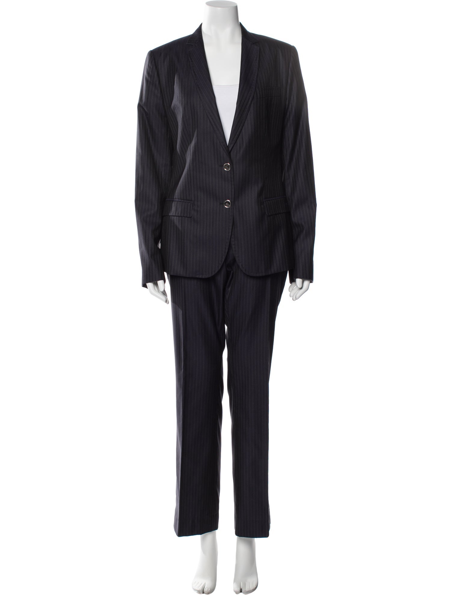 Dolce & Gabbana Virgin Wool Striped Pantsuit