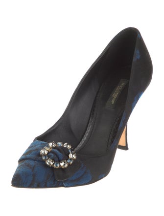 Dolce & Gabbana Canvas Floral Print Pumps