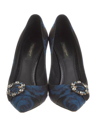 Dolce & Gabbana Canvas Floral Print Pumps