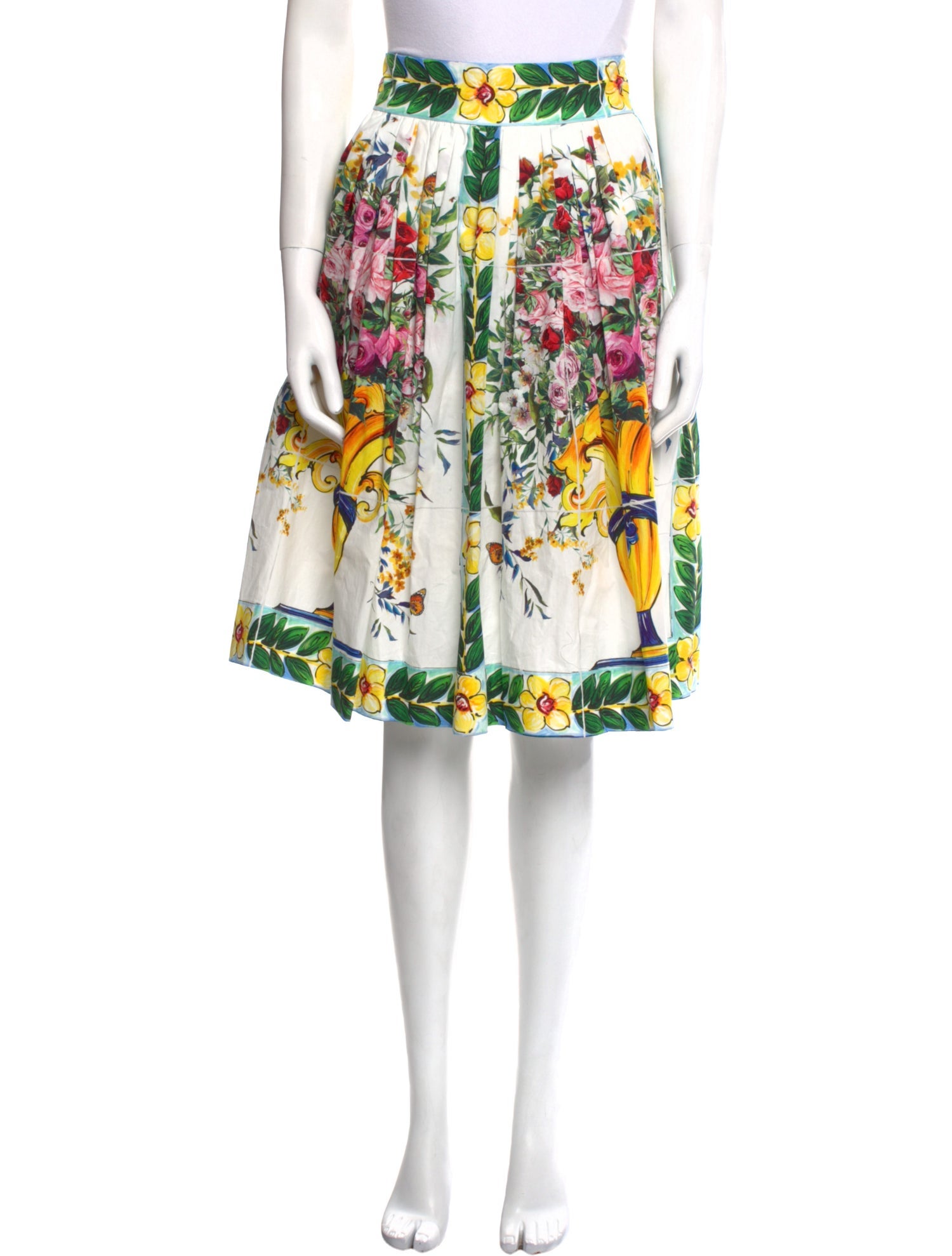 Dolce & Gabbana Floral Print Knee-Length Skirt