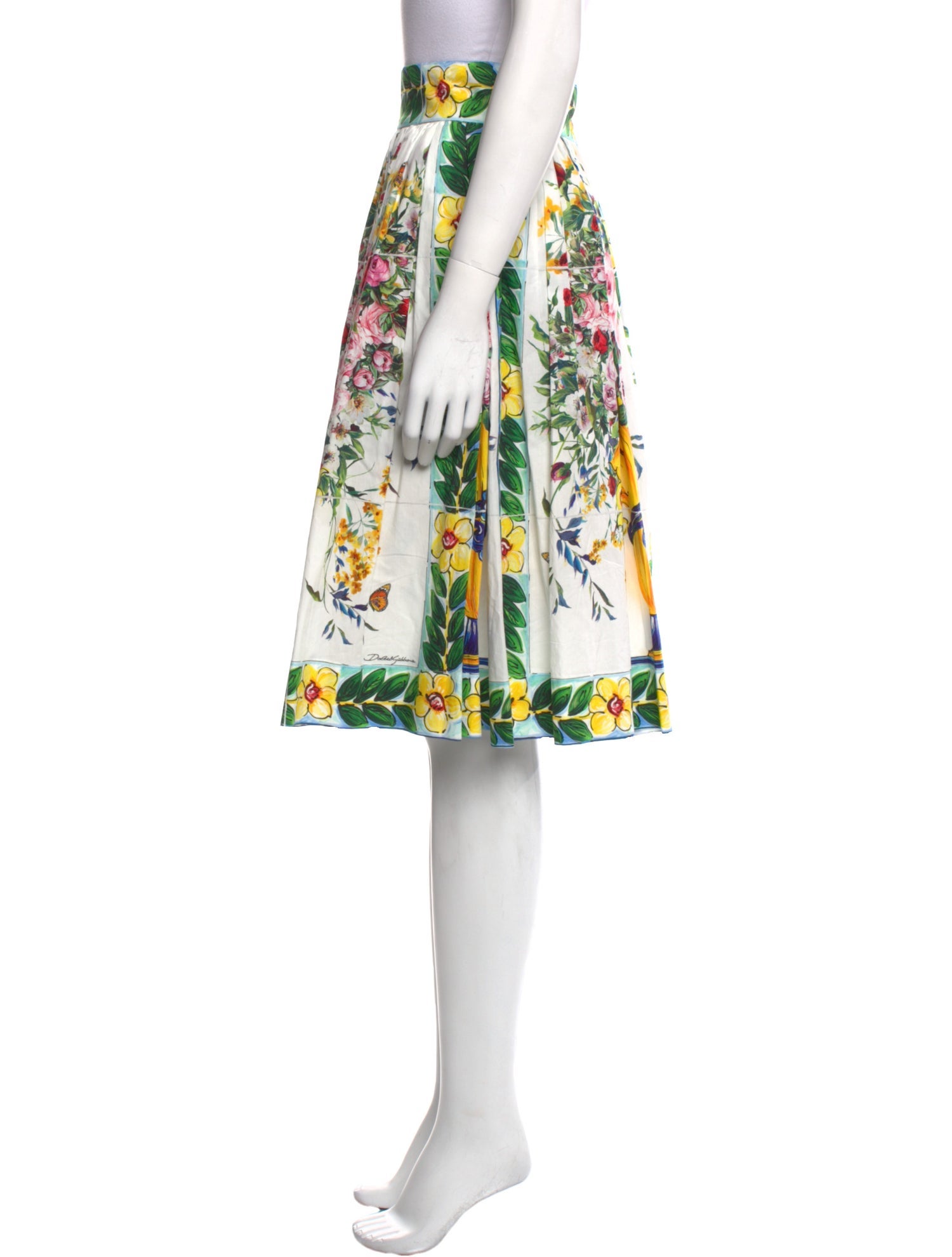 Dolce & Gabbana Floral Print Knee-Length Skirt