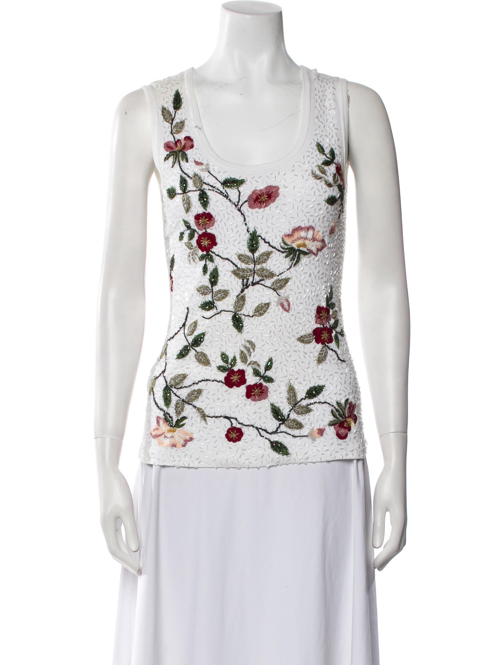 Dolce & Gabbana Floral Print Scoop Neck Top