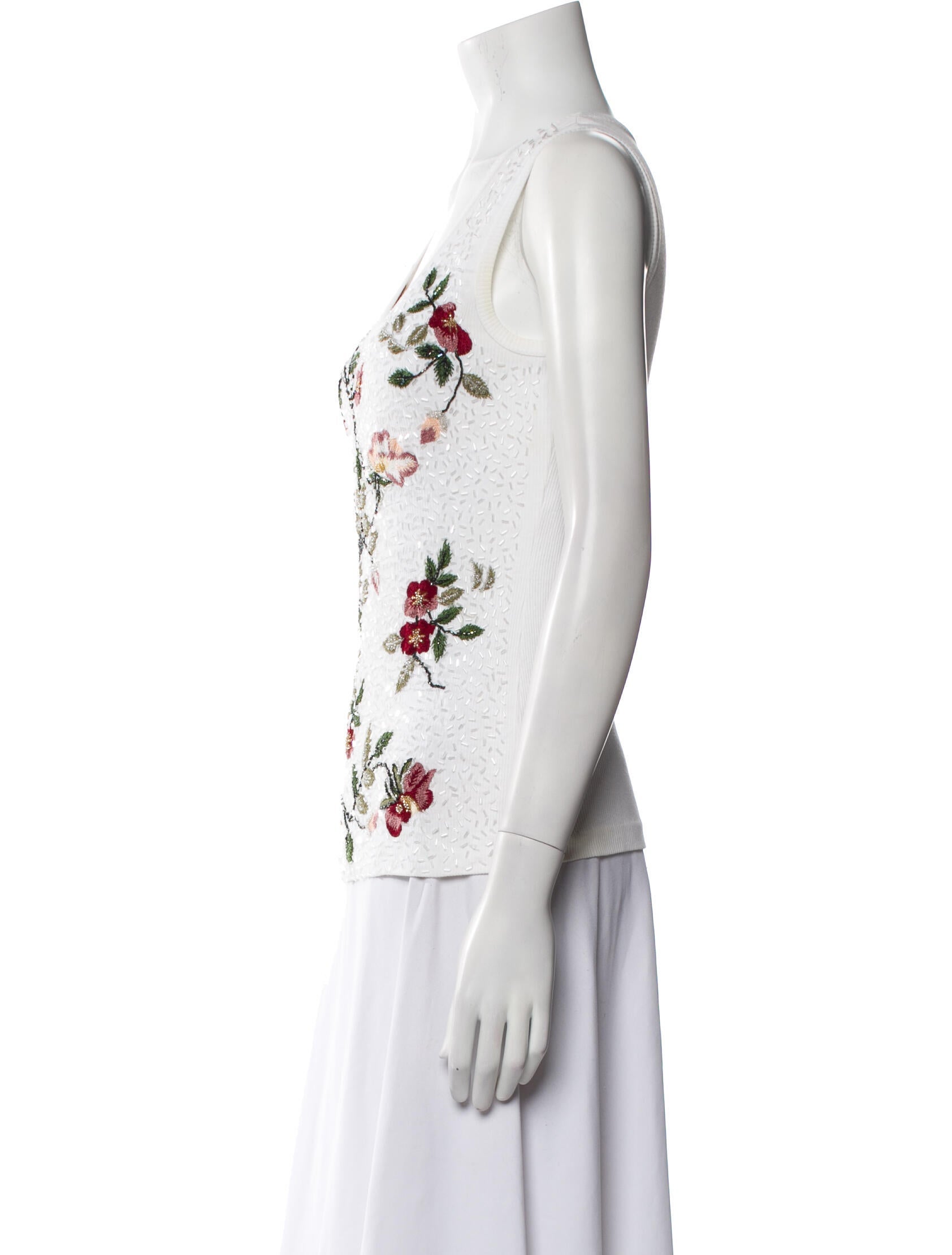 Dolce & Gabbana Floral Print Scoop Neck Top