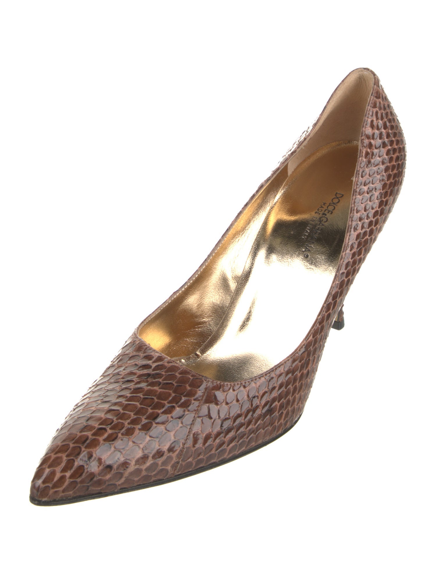 Dolce & Gabbana Snakeskin Animal Print Pumps