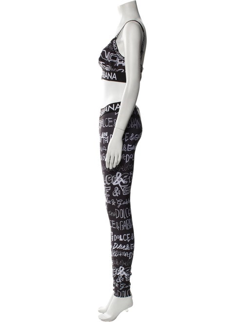 Dolce & Gabbana Nylon Graphic Print Pant Set