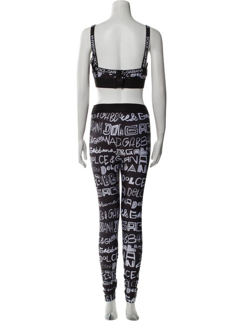 Dolce & Gabbana Nylon Graphic Print Pant Set