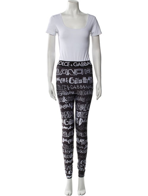 Dolce & Gabbana Nylon Graphic Print Pant Set
