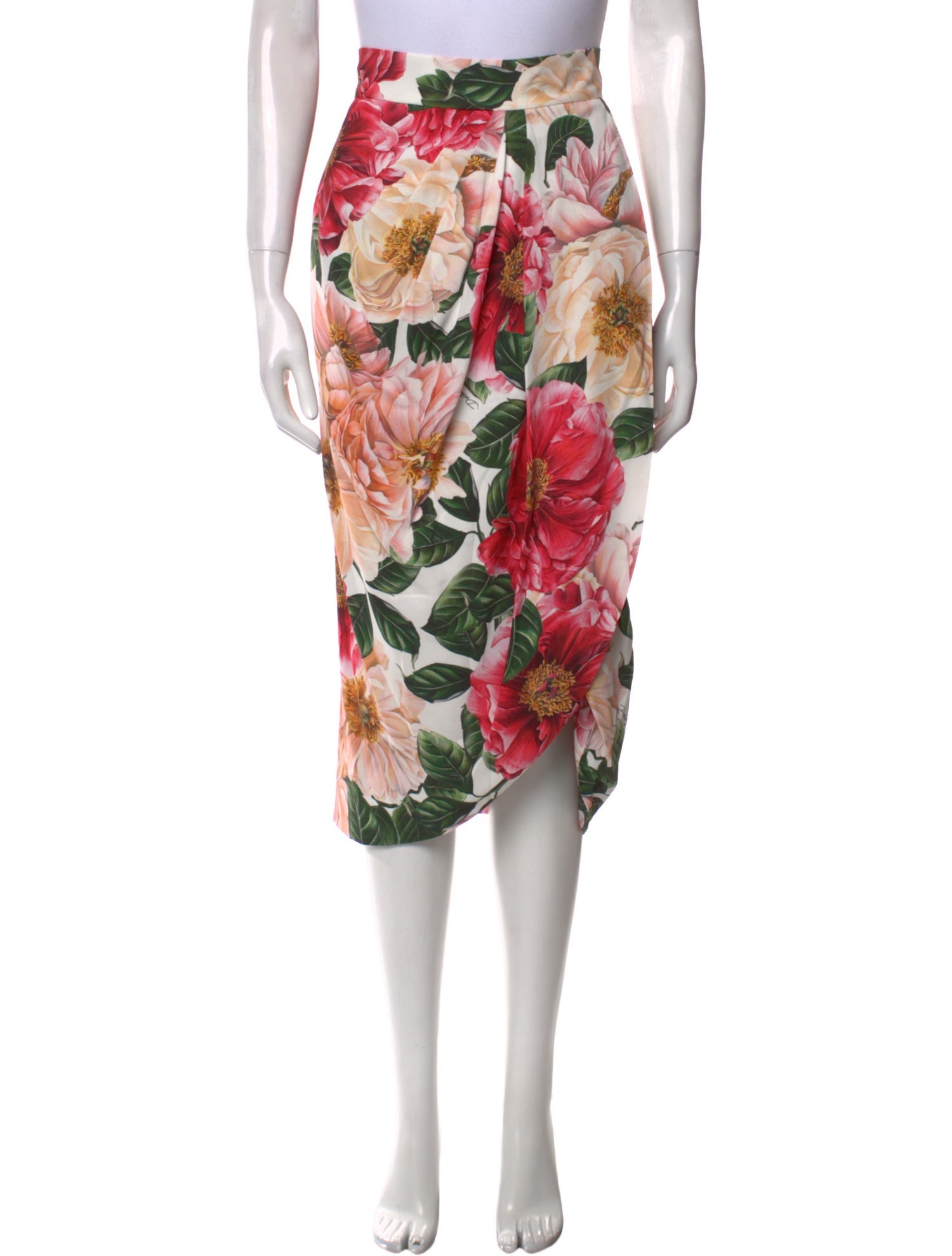 Dolce & Gabbana Floral Print Midi Length Skirt w/ Tags
