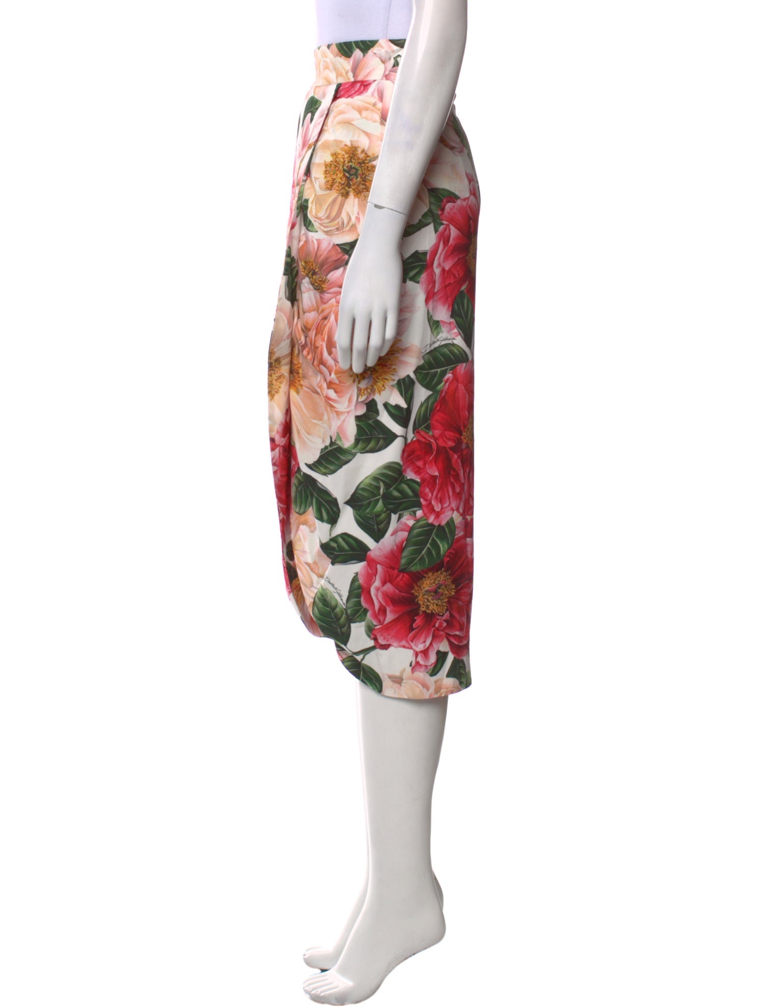 Dolce & Gabbana Floral Print Midi Length Skirt w/ Tags