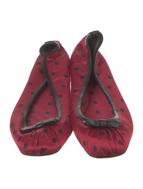 Dolce & Gabbana Satin Polka Dot Print Ballet Flats
