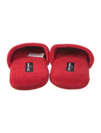 Dolce & Gabbana Terry Cloth Printed Mules